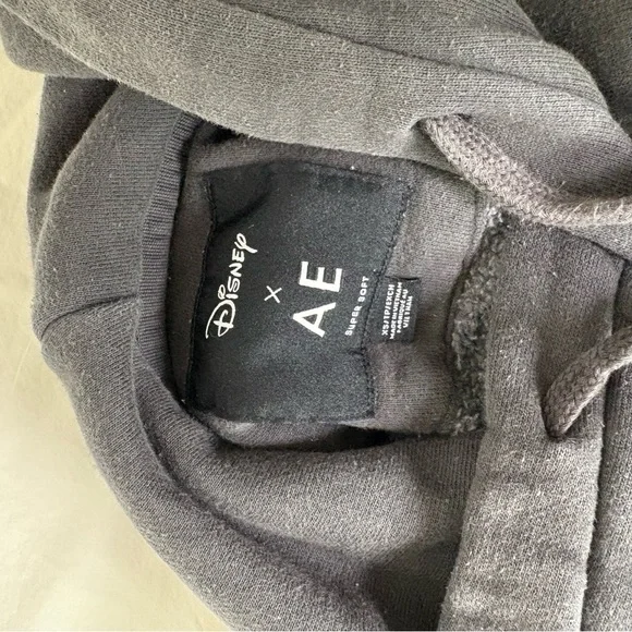 DISNEY x AE Mickey Mouse Fireworks Trees Oversized Retro Hoodie Sweatshirt XS - Picture 9 of 12